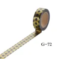 Gold foil honeycomb washi tape for journaling, scrapbooking, and DIY craft projects. - Honeycomb Style (G-72)