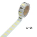 Gold foil pineapple washi tape decorative adhesive masking tape variant G-28 white - Gold Stamping Pineapple and Polka Dot Pattern (G-28)