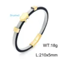 Edelstahl Mesh Armband für Herren mit Sechseck Anhänger, Magnetverschluss, Business Schmuck. - KB147665-KLHQ