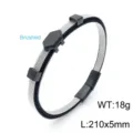 Herren Edelstahl doppellagiges Mesh Armband mit sicherem magnetischen Verschluss. - KB147666-KLHQ