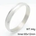 Brede titanium staal armband dubbele groef effen manchet sieraden 65x12mm - Staalkleur