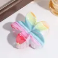Pince à cheveux plumeria colorée avec un motif dégradé de marbre très vibrant - Style Pince Plumeria (3579-3)