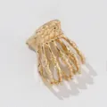 Unique gold metallic skeleton hand hair claw clip, specialized Halloween hair accessory - Skeleton Claw (3498-1) / Gold