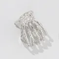 Unique gothic silver-tone skeleton hand metal hair claw clip for Halloween style - Skeleton Claw (3498-2) / Silver