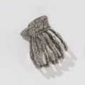 Unique silver gothic skeleton hand claw hair clip with metallic finish for Halloween - Skeleton Claw (3498-3) / Gunmetal