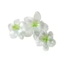 Elegant mermaid pearlescent plumeria flower hair claw clip with light green gradient - Plumeria (3808) / 11cm / Green Gradient