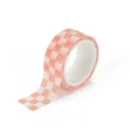 Roze geruite washi-tape voor journaling, DIY-ambachten en creatieve scrapbooking-benodigdheden. - Roze Wit