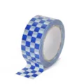 Blau-weiß kariertes Klebeband, minimalistisches Retro DIY dekoratives Paketklebeband. - Blau-weißes Karomuster