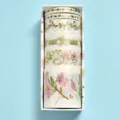 Creative gold foil washi tape set with floral and vine patterns for DIY stationery journaling. - Always on This Branch