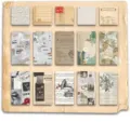 Vintage Scrapbook Materialpapier Set Retro Collage dekoratives Tagebuch Papier Pack - Zeitung