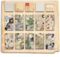 Vintage journal material paper pack retro collage decorative stickers lightweight paper set DIY - Memory