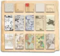 Vintage scrapbook paper pack aesthetic collage journaling materials for craft design - Travel