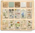 Vintage scrapbooking paper pack aesthetic retro journaling decorative cards 50pcs/set - Gazing