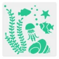 Sjabloon hol schilderen oceaan thema DIY spray art sjabloon mariene leven ambacht hulpmiddel - Oceaan nr. 7