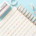 Washi tape set decorative rainbow masking tape for journaling DIY crafts 10 rolls set - Dazzling Multi-Color