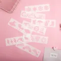 Studenten hohle Zeichenvorlage Lineal Set, süße rosa Kunststoff Schablone für DIY Malerei. - Sonnenaufgang und Sonnenuntergang