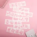 Rosa hohle Blumenrand Lineal Set, DIY handgemachte Zeitung Zeichnung Vorlage Schreibwaren. - Überraschungsparty