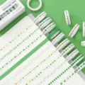 Green washi tape set 8mm thin decorative masking tapes for DIY bullet journal scrapbooking. - Grass Green