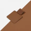 Autocollant porte-stylo en cuir marron avec bande élastique, variante de boucle de carnet adhésive. - Beige