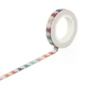 Decorative washi tape with colorful paperclip divider pattern, perfect for journal DIY crafts. - Dividing Line Style (SM-13)