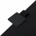 Passant de stylo autocollant en cuir noir avec bande elastique pour tous les carnets. - Noir de Carbone