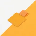 Passant stylo en cuir autocollant, accessoire de carnet à bande élastique orange pour agenda. - Orange