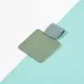 Passant de stylo en cuir vert pour carnet, porte-stylo élastique adhésif pour bureau - Azur