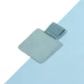 Pratique porte-stylo en cuir autocollant gris-bleu pour carnet, boucle élastique. - Bleu Brume