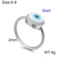 Rvs boze oog ring minimalisten mode sieraden maat 6 tot 9 nieuwe accessoire - Maat 6 / Zilver
