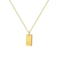 Collar de cadena de caja dorada con colgante cuadrado de letra G grabado para mujer - Letra G