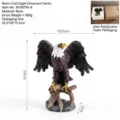 Detailreiche Adlerfigur aus Kunstharz, rustikale Heimdekoration im US-Stil, 20 cm Höhe - 彩绘鹰摆件(BYX8795-A)