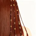 Assorted gold DIY hair braid rings and hollow heart jewelry accessories for hair styling - 80Pcs Set / Gold
