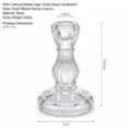 Elegant transparent vertical ribbed glass candle holder with Roman column design - Ribbed Roman Pole Style - Small / Clear