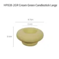 Modern minimalist milk green abstract ceramic candle holder for home fragrance decor - Mushroom Candle Holder (HP838-2GR) / L / Cream Green