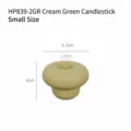 Small milky green minimalist ceramic candle holder for aromatherapy, size 6.2x4cm - Mushroom Candle Holder (HP839-2GR) / S / Cream Green