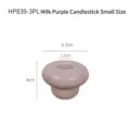 Minimalist milky purple ceramic candle holder small size for elegant home decor - Mushroom Candle Holder (HP839-3PL) / S / Milky Purple