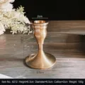 Vintage style brass aluminum candlestick holder for dining table decor - Retro Brass Candlestick (6212) / H 8.3cm x D 6.5cm