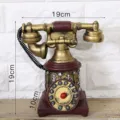 Decoratief telefoonmodel in antieke stijl met 19 cm afmetingen voor huisdecoratie - Roodgouden Retro Telefoonmodel(E12-15003B)