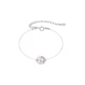 Silber unsichtbar Angelschnur Solitär Armband glänzend Zirkonia minimalistischer Schmuck Detail - Armband / 3 ct