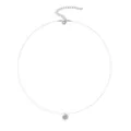 S925 Silber transparente Angelleine Zirkon Halskette minimalistische Damen Schmuck Kette - Halskette / 1 ct
