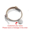 DIY geflochtenes Kordelarmband mit rundem Edelstahlanhänger, personalisierbarer Paarschmuck. - Einzeln Mit Etikett / Einzeln / Hellkaffee
