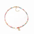 Bunte Perlenkette für Damen mit dickem Buchstaben Q Anhänger böhmischen Stil schicken Schmuck - Buchstabe Q
