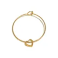 Goldener Edelstahl Offener Herz Armreif Armband Personalisierte Manschette Schmuck - 1 Herzanhänger / Gold