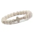 Weisser Stein Kreuz Perlen Armband, modische religiose Yoga Schmuck Variante neu. - Weißer Türkis - Stil B