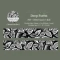 Cinta decorativa de PET con patrón de hojas en blanco y negro para scrapbooking 30mm x 2m - Entre el Bosque Denso / Rollo