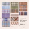 Vintage plaid pattern die-cut washi tape from Time Loom series for DIY scrapbooking. - Style 2 Plaid Scarf / Plaid Scarf