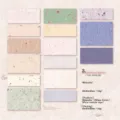 Selection of vintage textured washi tape swatches in soft spring colors for DIY journals - Style 3 Lazy Spring / Lazy Spring