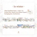 Magnifique ruban washi pailleté paysage d'hiver pour scrapbooking et décoration - 4. Heure d'Hiver / 30mmx2m