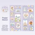 Ruban adhésif washi avec motifs de chiens et cadres photo décoratifs pour le scrapbooking - Manoir des Chiots / 80mm*2m