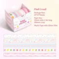 Coffret de rubans washi Pink Crush avec 5 rouleaux à motifs pailletés pour scrapbooking - 5 Rouleaux / Coup de Foudre Rose
